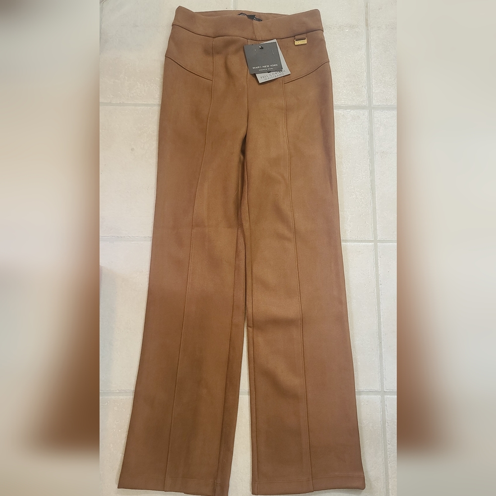 NWT Marc New York Camel colored seude-like wide-leg XS pants